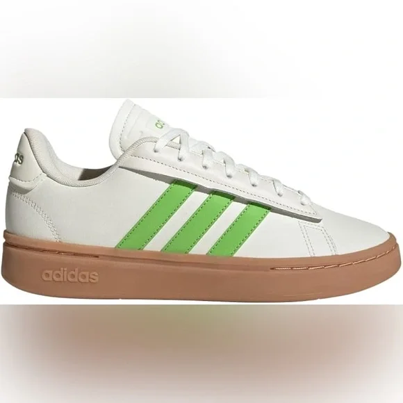 Adidas Womens Grand Court Alpha Lace Up Sneakers Casual Off White Green Size 8.5 - Picture 3 of 16